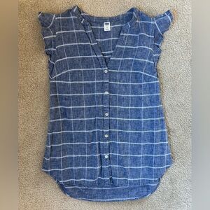 Old Navy Chambray Flutter Sleeve Tank